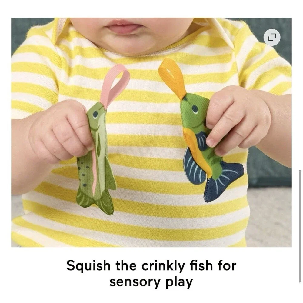 Fisher-Price Baby Toys Mini Me Moments Reel Fun Fishing Set 3 Month +